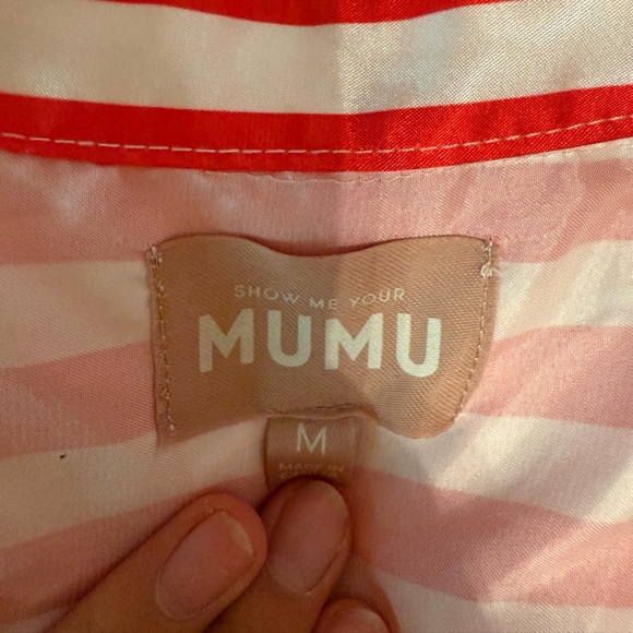 Show Me Your MuMu Red and White Striped Pajama Set - Picture 2 of 2
